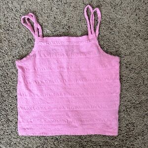 Old Navy Pink Smocked Camisole Tank